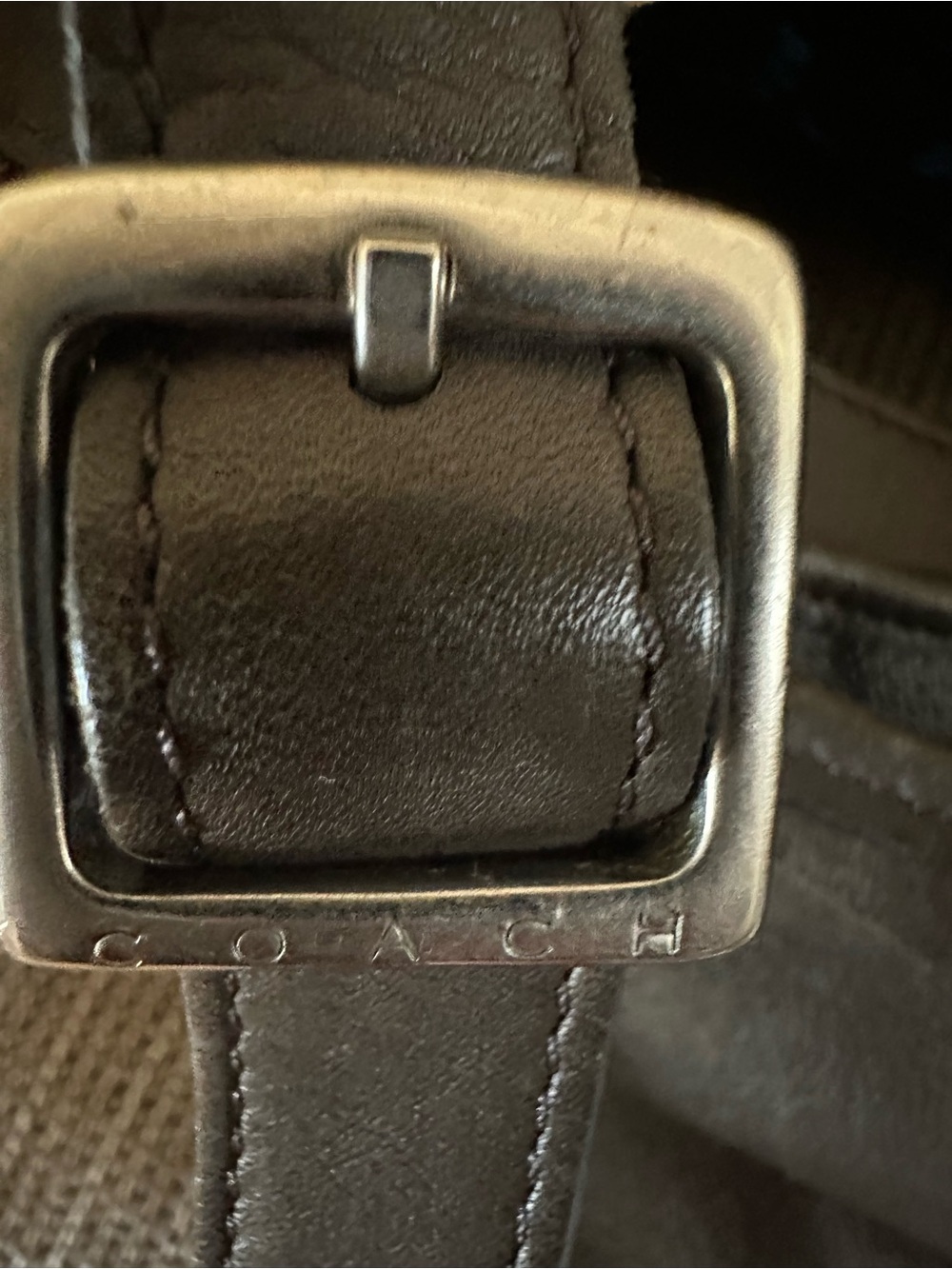 Vintage 1999 Coach Ergo Zip Crossbody Bag Black/Brown Leather - Style 9146 - Picture 6 of 9